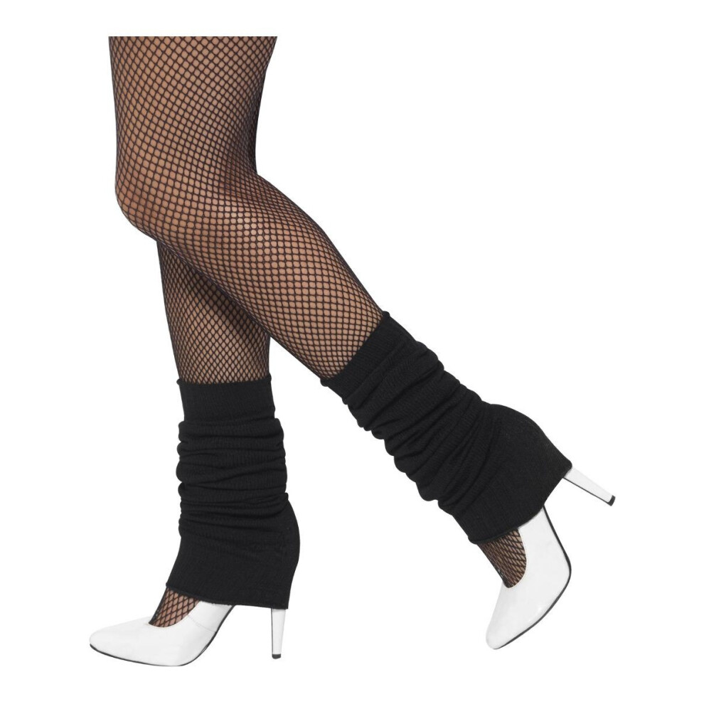 (One Size, Black) Smiffys Unisex Adult Costume Legwarmers