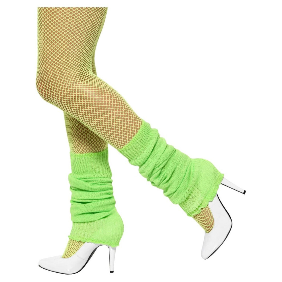 (One Size, Neon Green) Smiffys Unisex Adult Costume Legwarmers