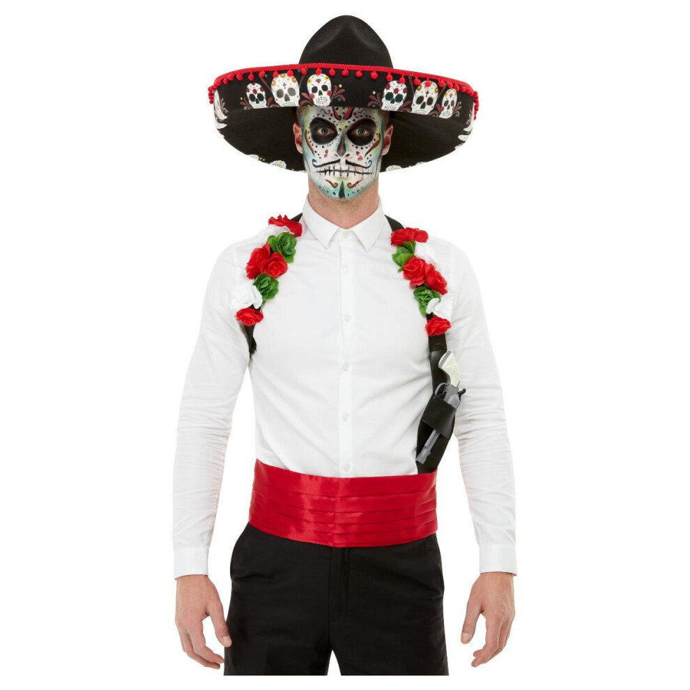 Smiffys Unisex Adult Day Of The Dead Costume Accessory Set