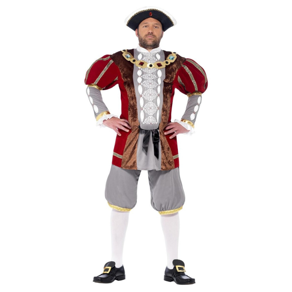 Smiffy's (Xl, ) Mens Deluxe Henry Viii Costume Set Red