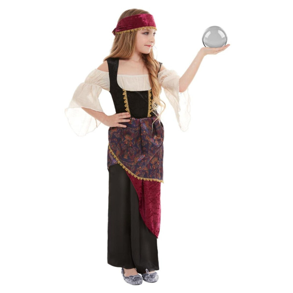 (7-9 Years, Multicoloured) Smiffys Girls Deluxe Fortune Teller Costume Set