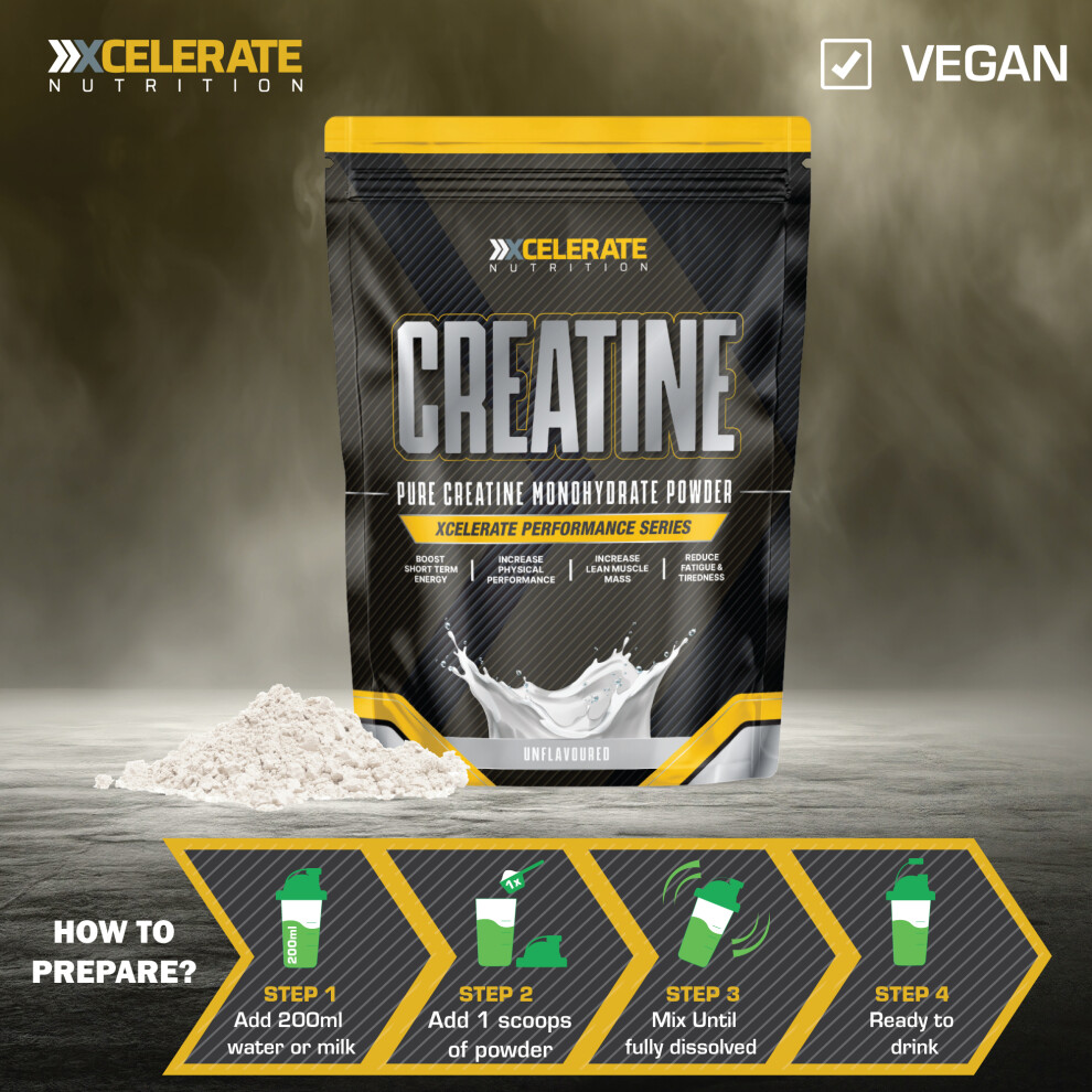 Xcelerate Nutrition Creatine Monohydrate 1Kg Unflavoured