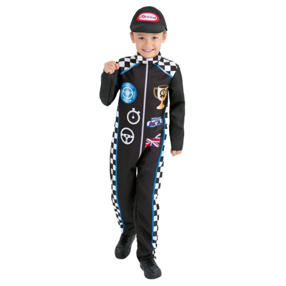 (10-12 Years, Black) Smiffys Childrens/Kids Racing Driver Costume Set