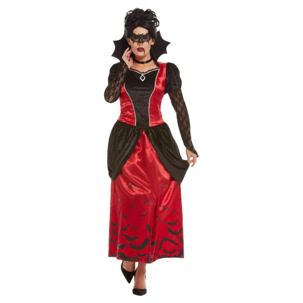 (XS, Black/Red) Smiffys Womens/Ladies Gothic Vampiress Costume Set