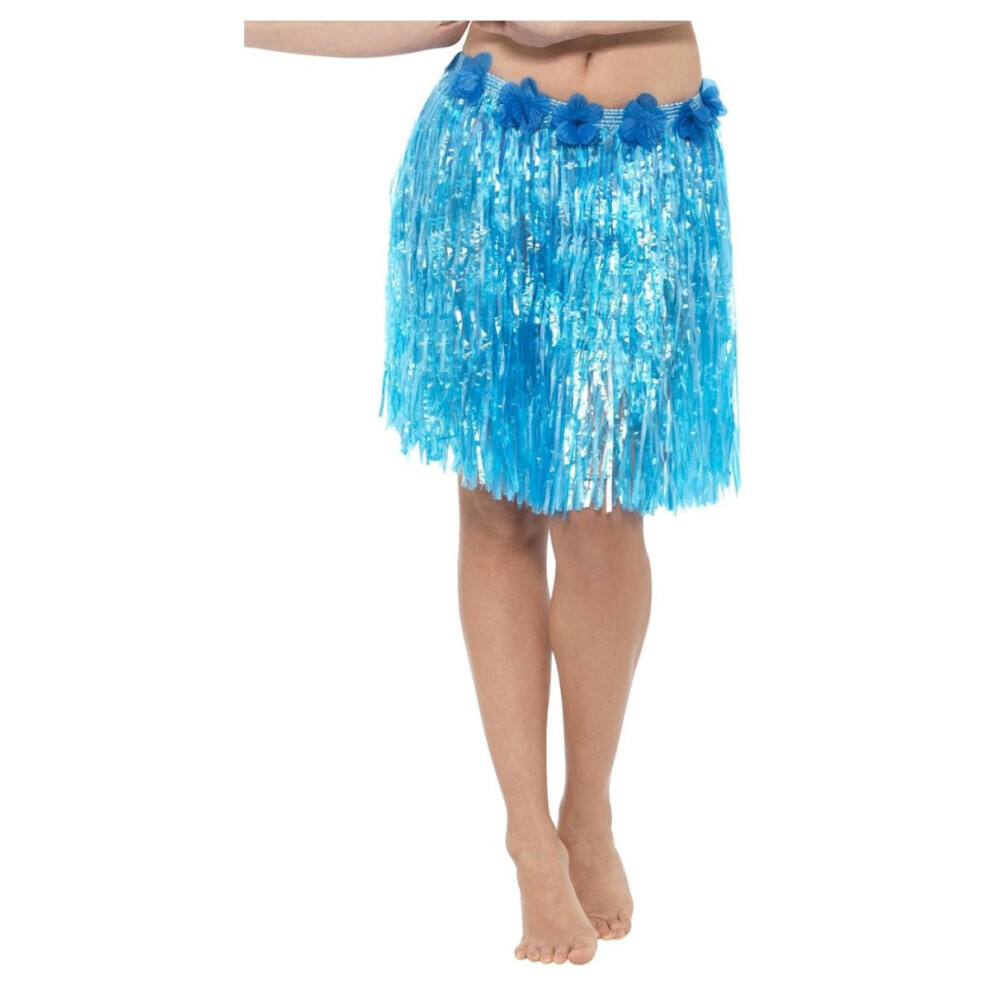 (One Size, Neon Blue) Smiffys Womens/Ladies Hula Costume Skirt