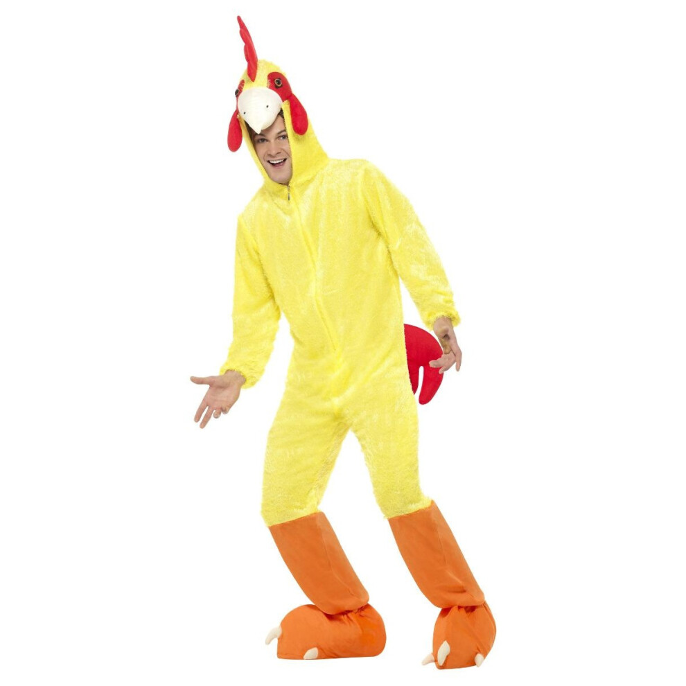 (M R, Yellow/Red) Smiffys Unisex Adult Chicken Costume