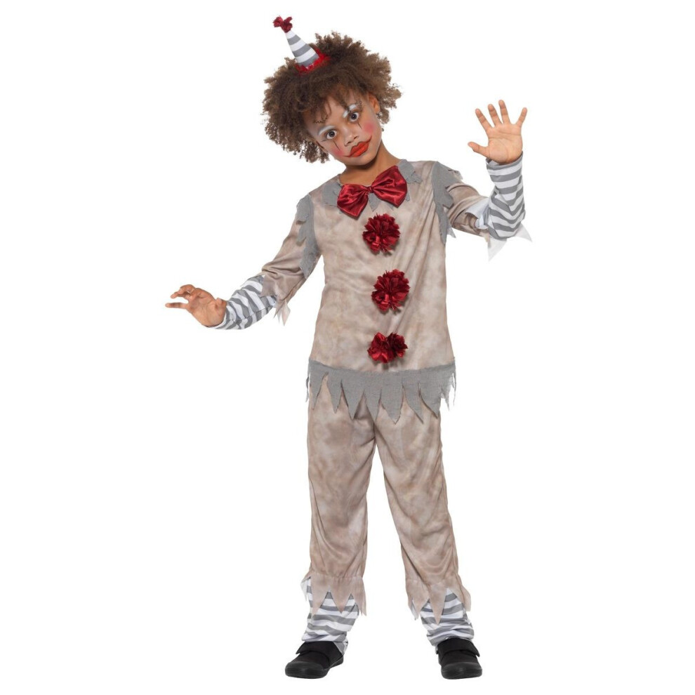 (4-6 Years, Grey/Red) Smiffys Boys Clown Vintage Costume Set