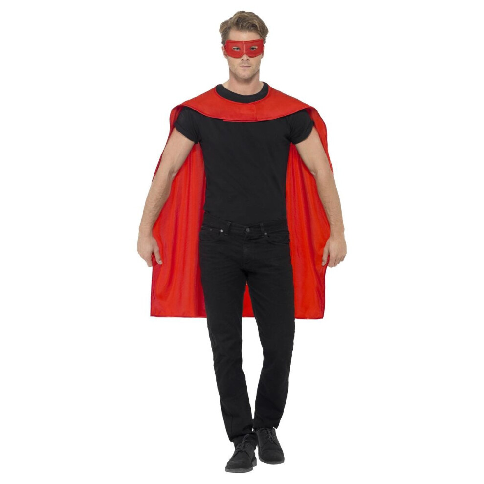 (One Size, Red) Smiffys Unisex Adult Cape Costume