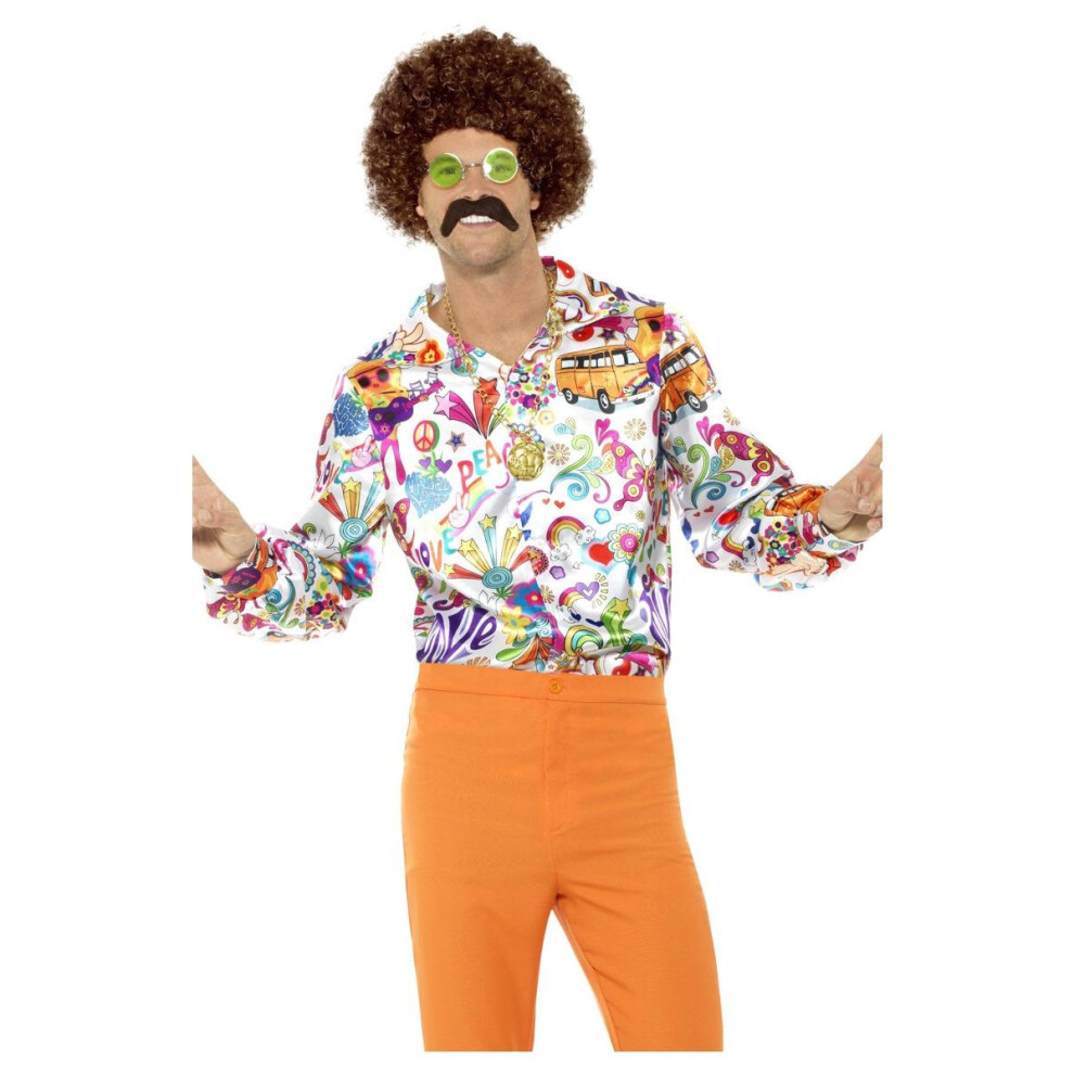 Smiffy's (Xl, Multicoloured) Mens 60S Groovy Shirt