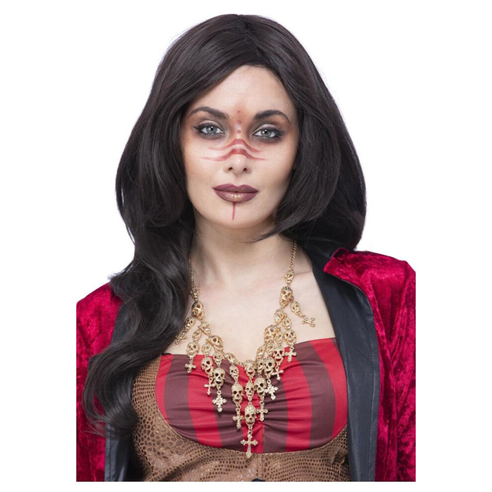 Smiffy's Deluxe Metal Voodoo Skull Costume Necklace Not,Specified