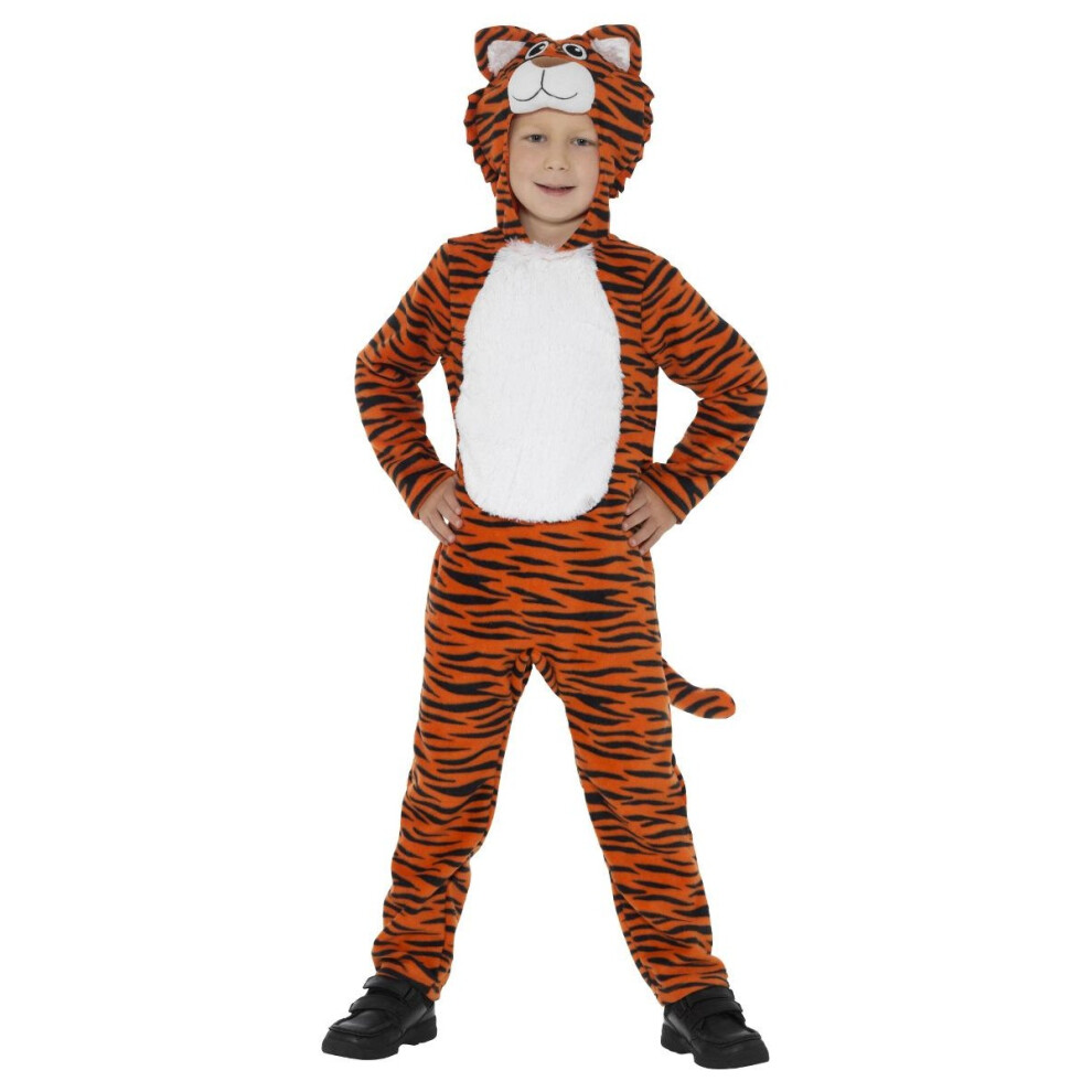 (7-9 Years, Orange/Black/White) Smiffys Childrens/Kids Tiger Costume