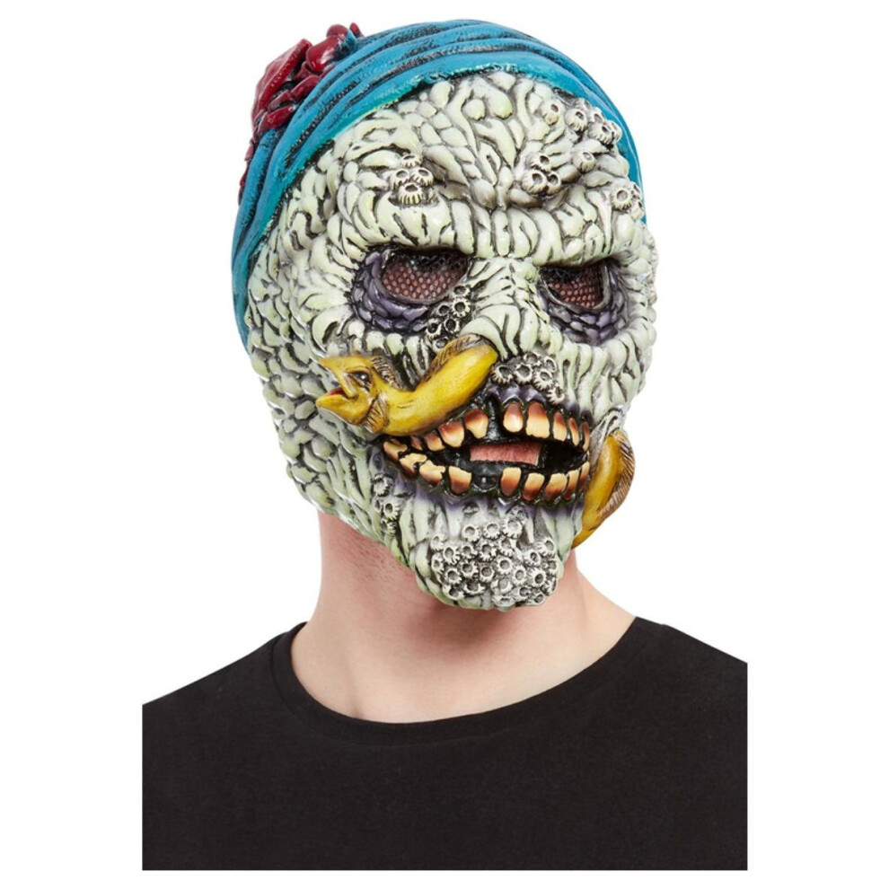 Smiffys Unisex Adult Barnacle Skull Pirate Latex Overhead Mask