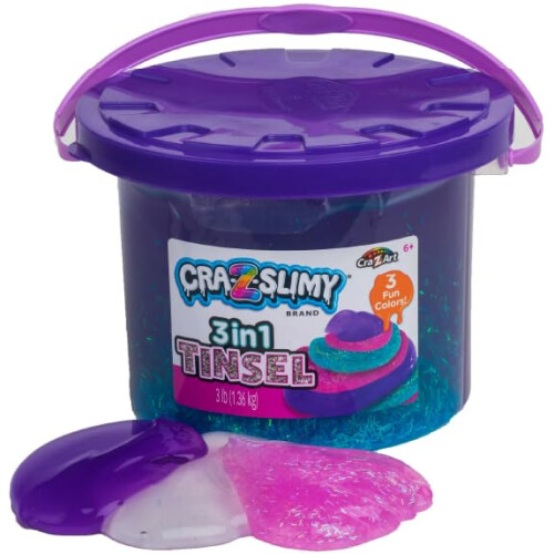 Cra-Z-Slimy Tricolor Lametta-Eimer 2