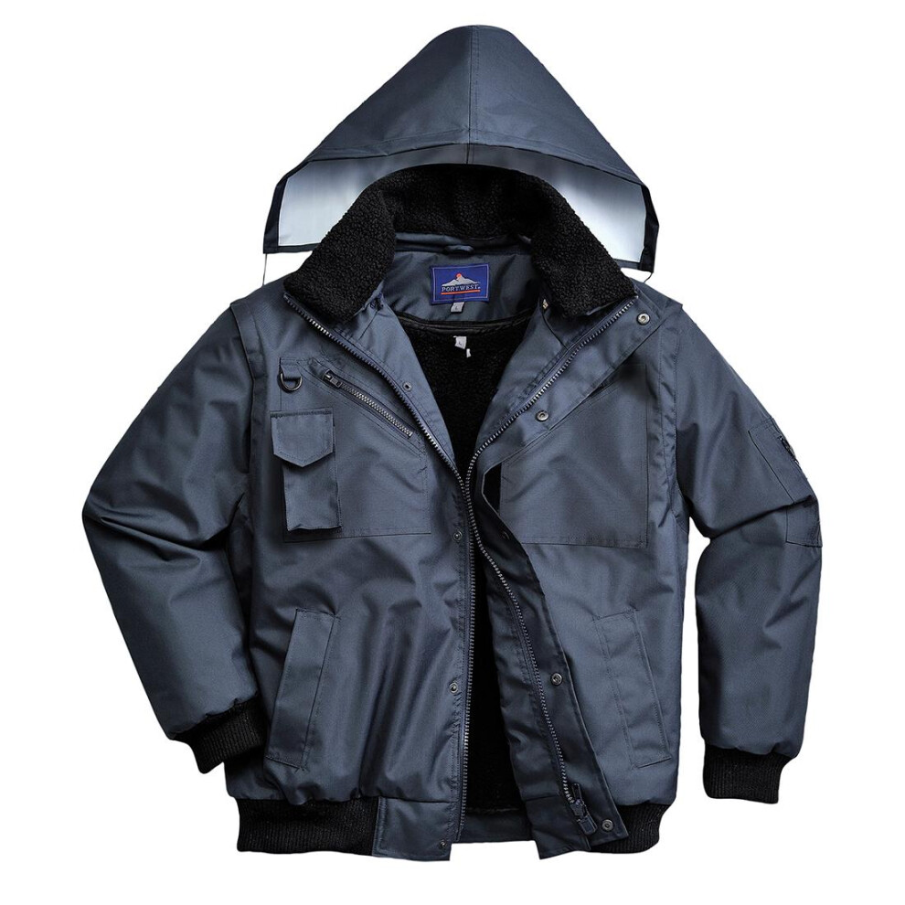 (3XL, Navy) Portwest Mens 4 In 1 Bomber Jacket
