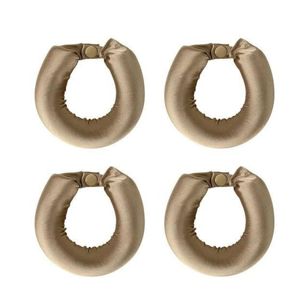 (gold, 4pcs) Heatless Hair Curlers Satin Curling Rod Headband No Heat Silk Curls Lazy Hair Rollers Soft Hair Curler To Sleep In Styling Tools