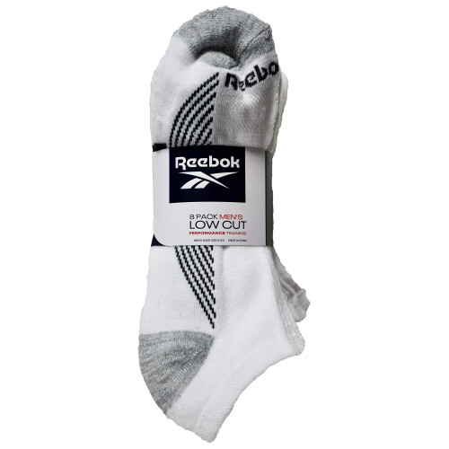 Reebok Herren Low Cut Socken Cushion Performance Training Wei 8 Paar 1