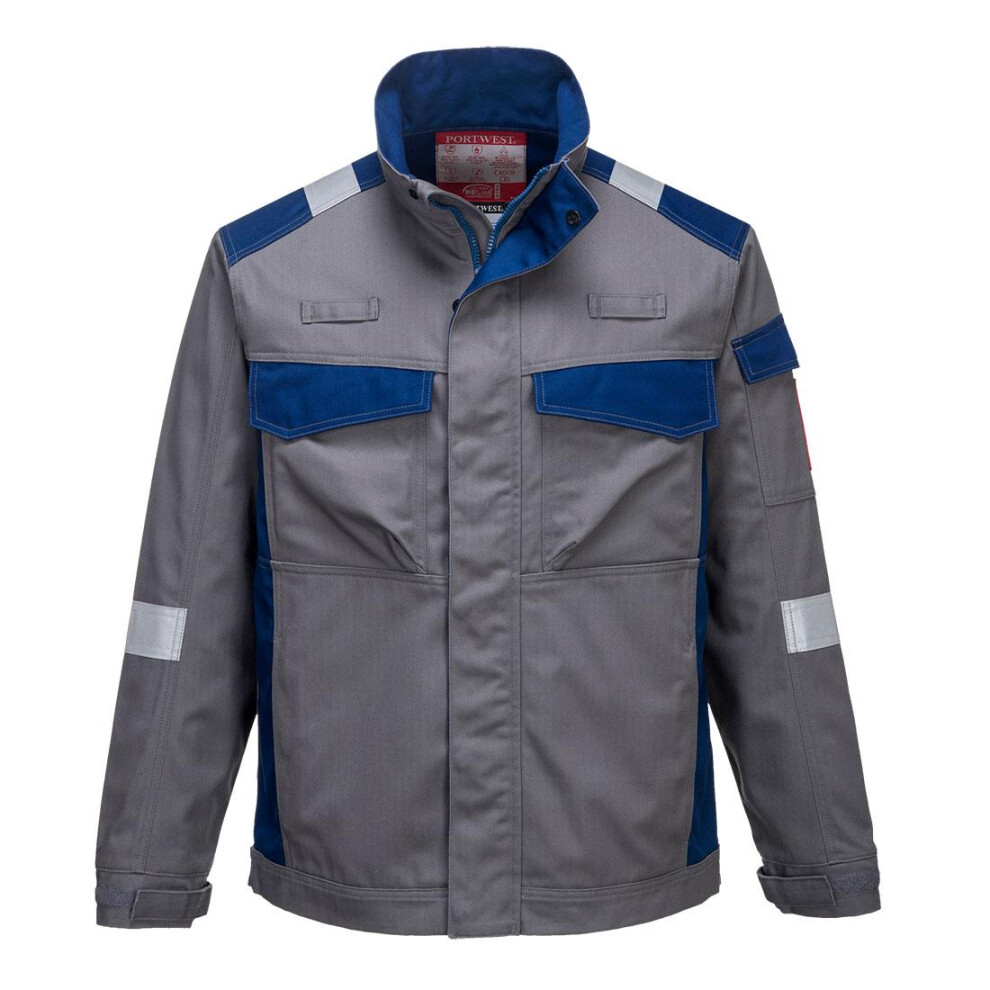 (XL, Grey) Portwest Mens Two Tone Bizflame Ultra Jacket