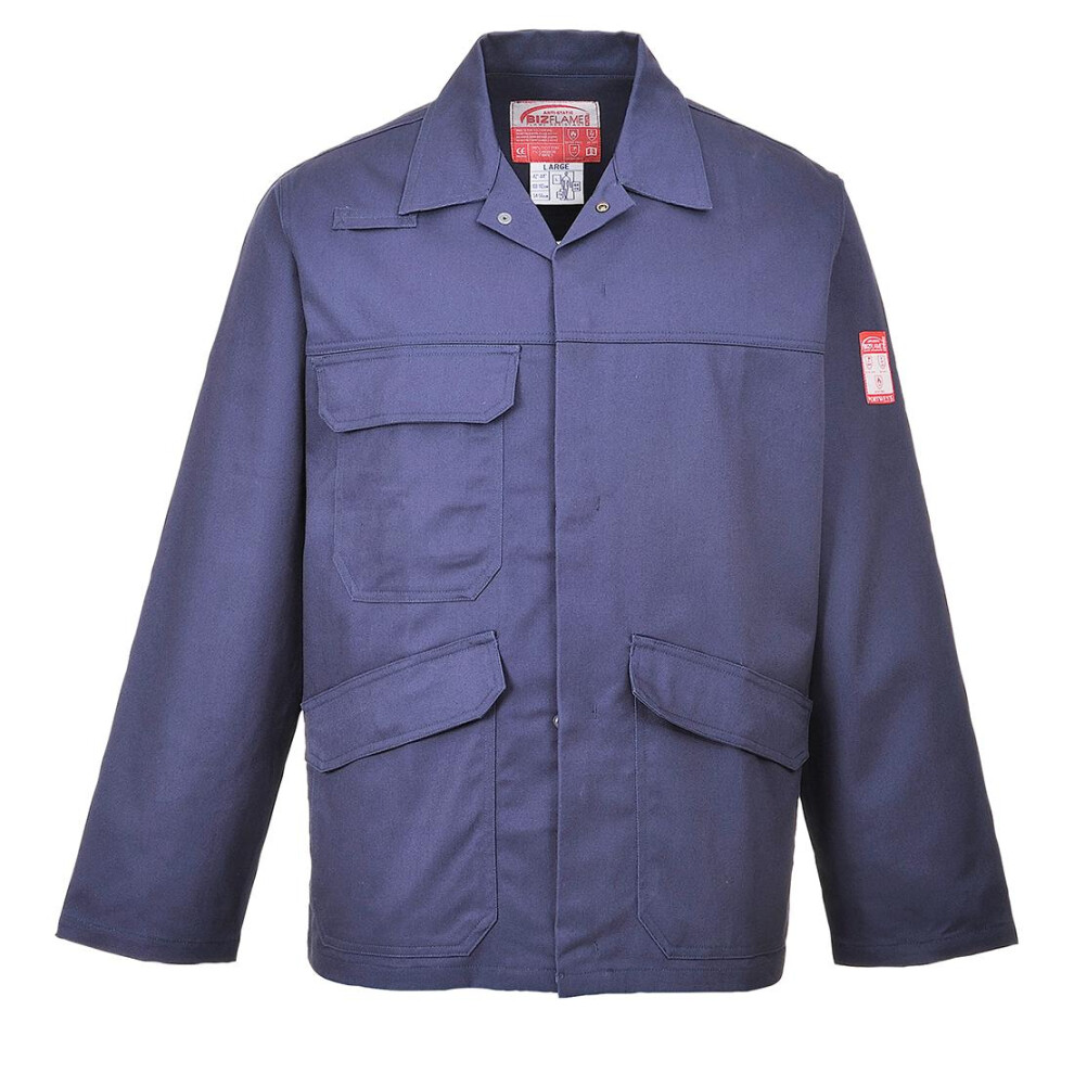 (XXL, Navy) Portwest Mens FR35 Bizflame Pro Jacket