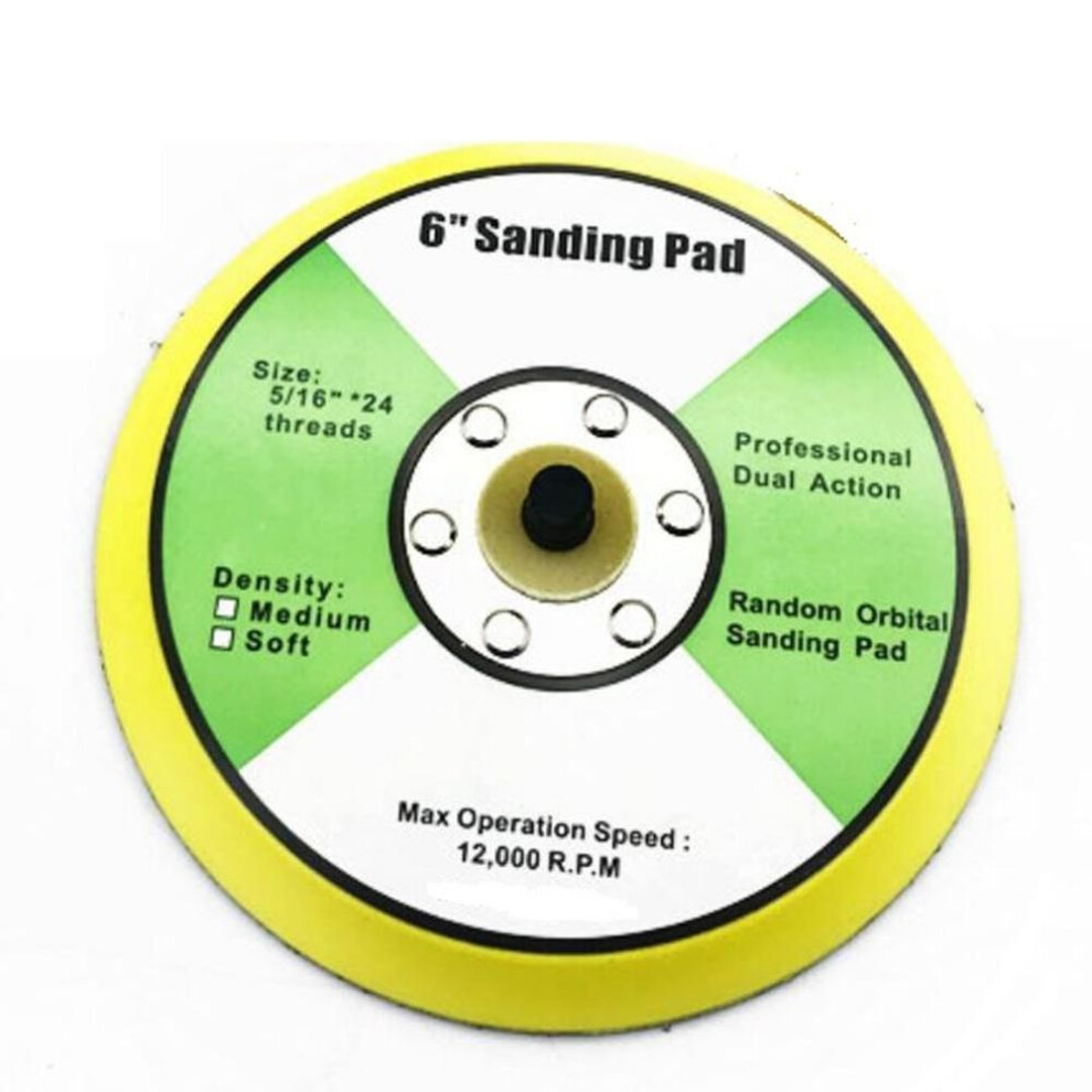 (6 inch) Power Tool-1""- 6"" Polishing Sanding Disc Backing Pads Hook And Loop For Pneumatic Sander