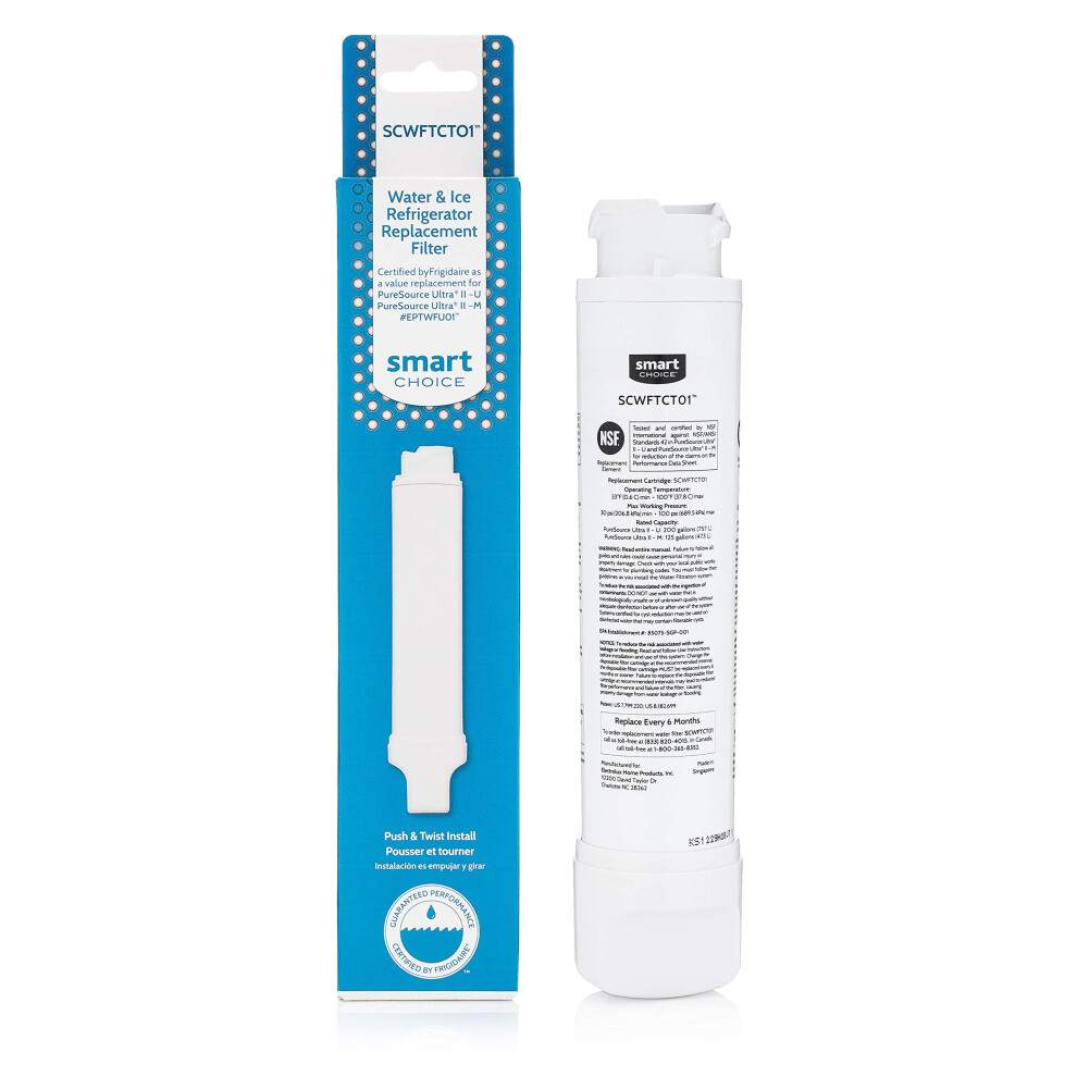 Filtre ? eau de remplacement Smart Choice SCWFTCTO1 EPTWFU01 et EWF02, 1, version originale