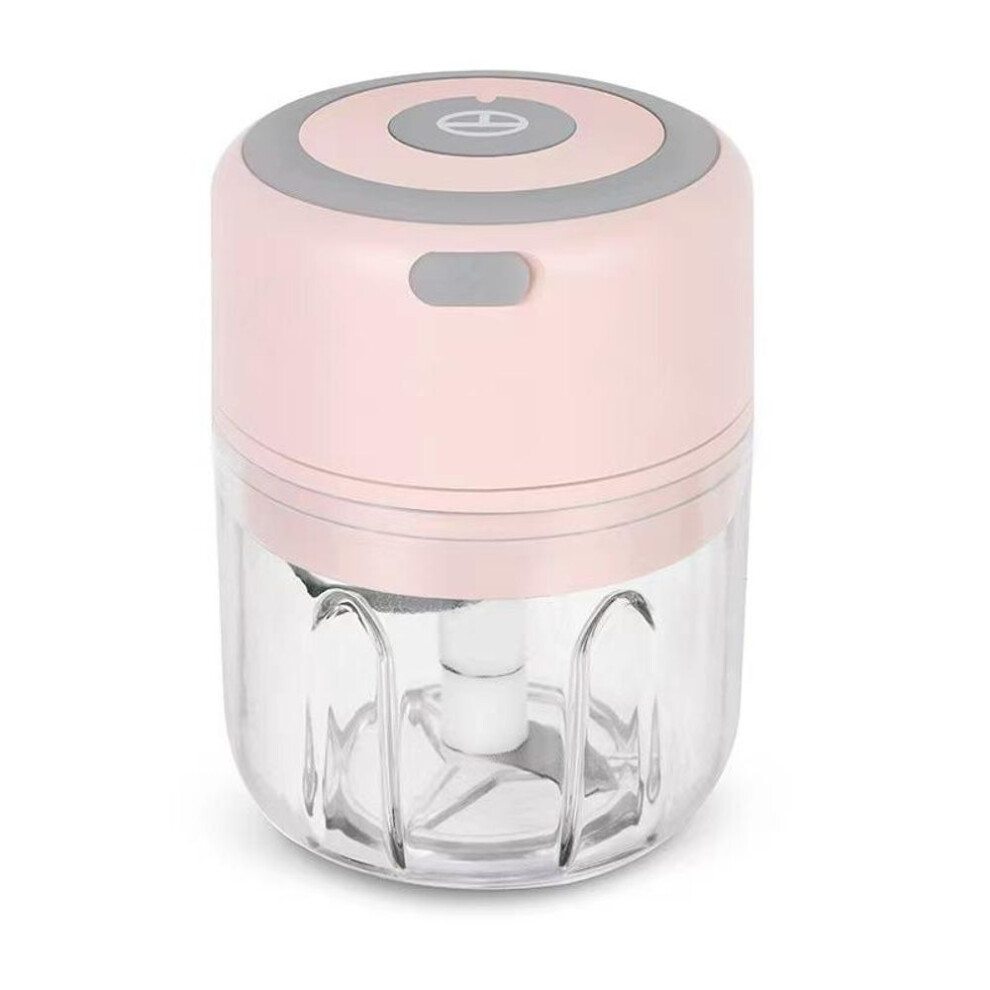 (pink, 100ML) 100/250/300ml Electric Mini Garlic Mincer Portable Mincer Usb Rechargeable Ginger Chili Vegetable Masher Kitchen Tools
