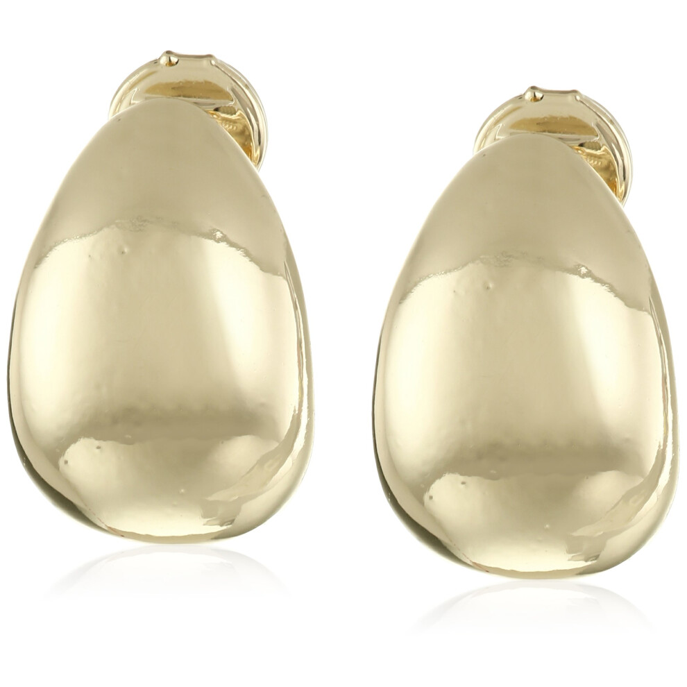 Anne Klein Goldtone Clip Top Hoop Earrings