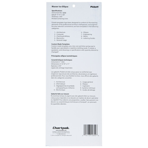 Pickett Master Isometric Ellipse Template (1266i) 1