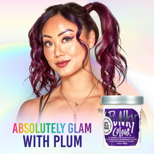 Punky Plum Ημι-Μόνιμο Χρώμα Μαλλιών, Vegan, Χωρίς PPD και Parabens, διαρκεί έως 25 πλύσεις, 3.5oz 1