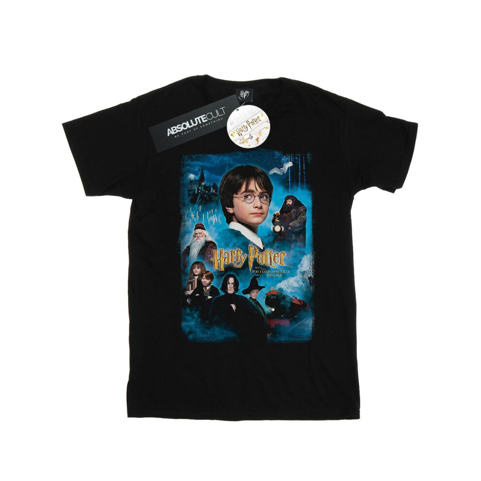(XXL, Black) Harry Potter Womens/Ladies Philosopher's Stone Cotton Boyfriend T-Shirt
