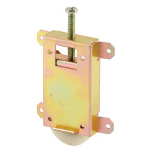 Prime-Line N 6870 Spiegeldeurrolmontage, 1-1/2 inch, stalen behuizing en kogellagers, concaaf kunststof wiel (enkele verpakking)