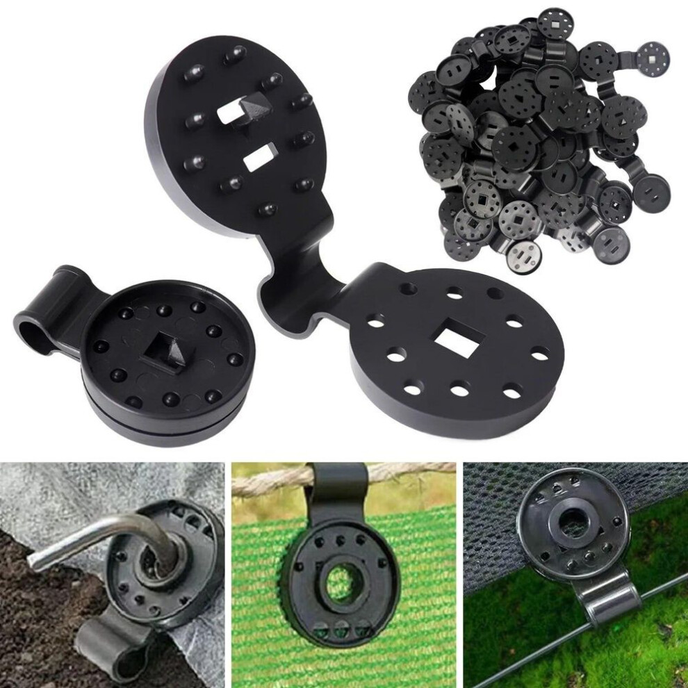 (black, 50 Pieces (7.2*2.8cm)) 5-100pcs Awning Plastic Clips Outdoor Shade Cloth Net Clip Camping Garden Tool Garden Buildings Fence Net Fix Clamp Awning Hook