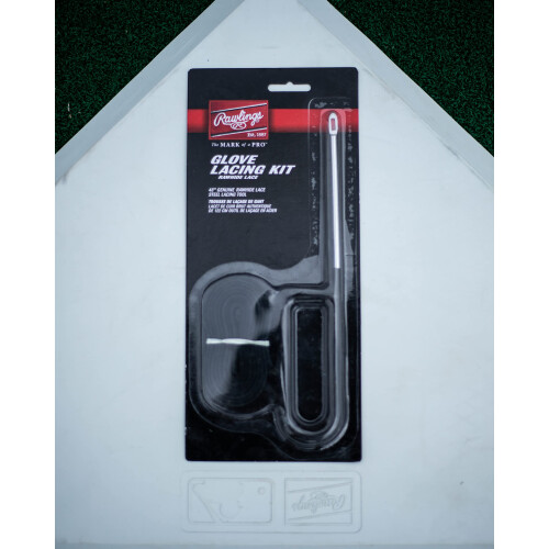 Rawlings | Σετ Στερέωσης Γαντιών | Baseball/Softball | 5" Βελόνα & 48" Δερμάτινη Κορδόνι | Μαύρο 2