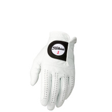 Titleist Players Mens Cadet LH Pearl White (taglia media indossata sulla mano sinistra)