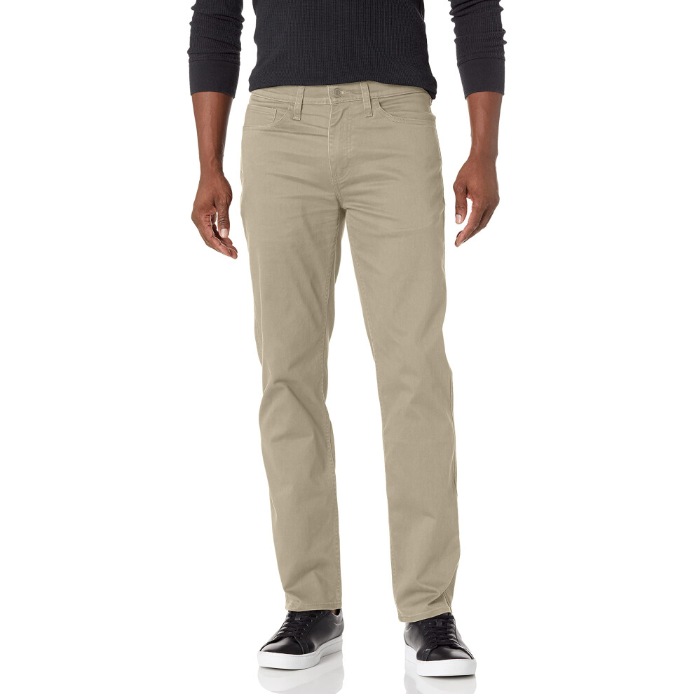Pantalon technique coupe droite pour homme Dockers, coupe jean, toutes saisons (standard et grand et grand), beige safari, 36 l x 32 L
