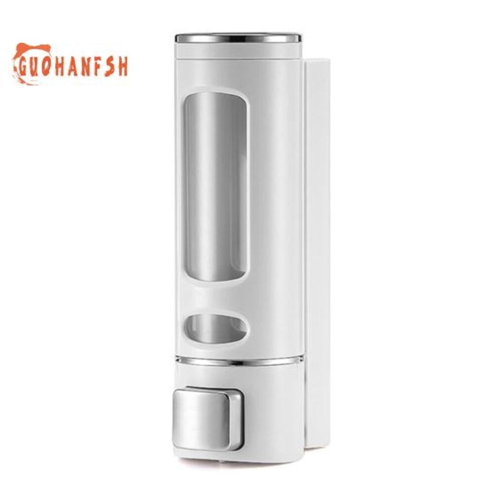 (white) Sturdy Press Type Soap Dispenser, 400ml, Wall Mounted, Liquid Soap Dispenser For Bathroom