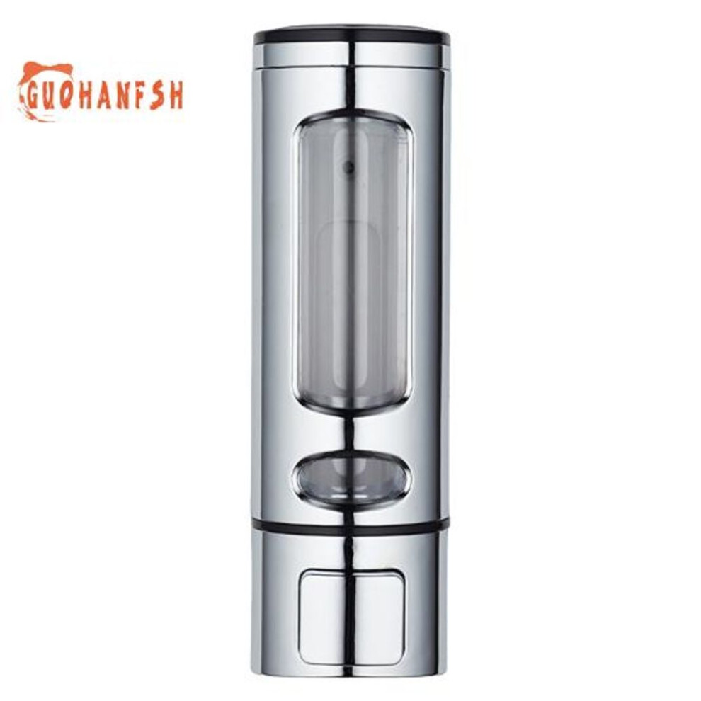 (silver) Sturdy Press Type Soap Dispenser, 400ml, Wall Mounted, Liquid Soap Dispenser For Bathroom