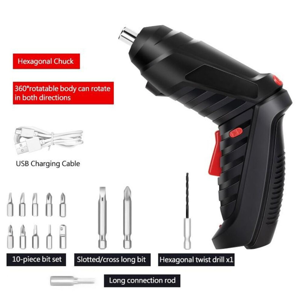 (as the picture, 15-piece set) 3.6v Power Tools Set Household Maintenance Repair 1800mah Lithium Battery Mini Household Electric Drill Cordless Screwdriver