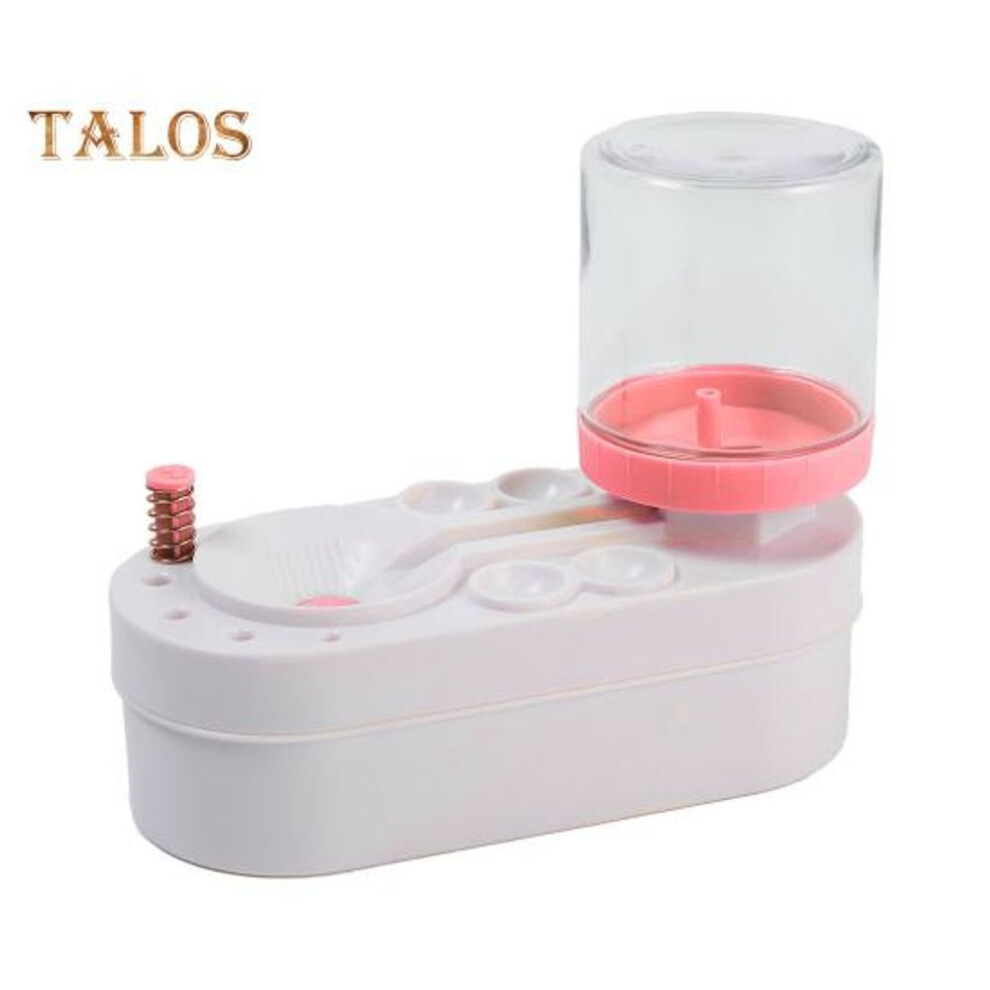 (pink) Paint Brush Cleaner Rinser Cup With Brush Holder Transparent Water Circulation Reusable Water-based Paint Brush Bristle Cleaning Tool