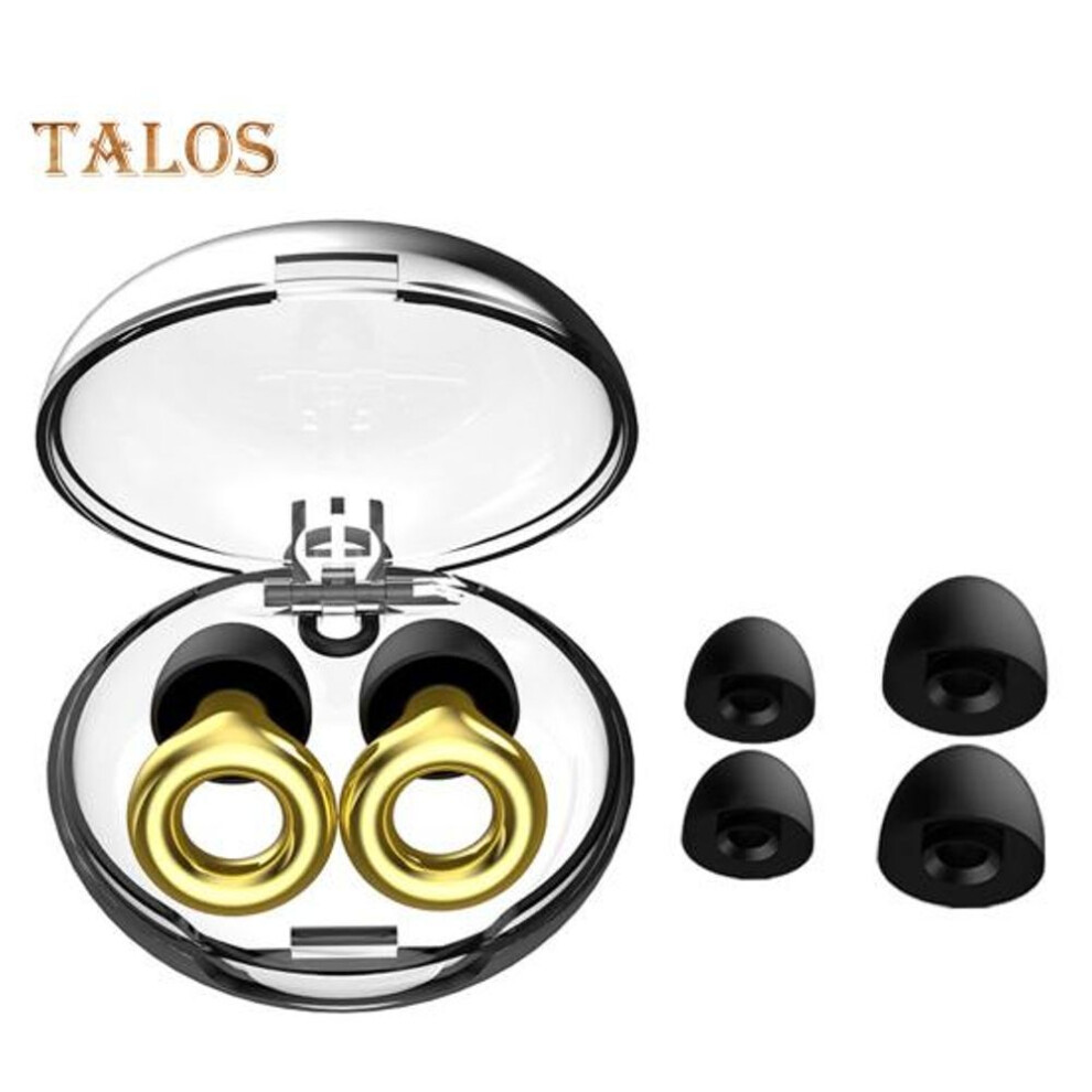 (golden) Concert Ear Plugs 28db Noise Reduction Waterproof Earbuds Hifi Hearing Protection Reusable Silicone Ear Tips For Musicians Motorcycle Riding Swimming