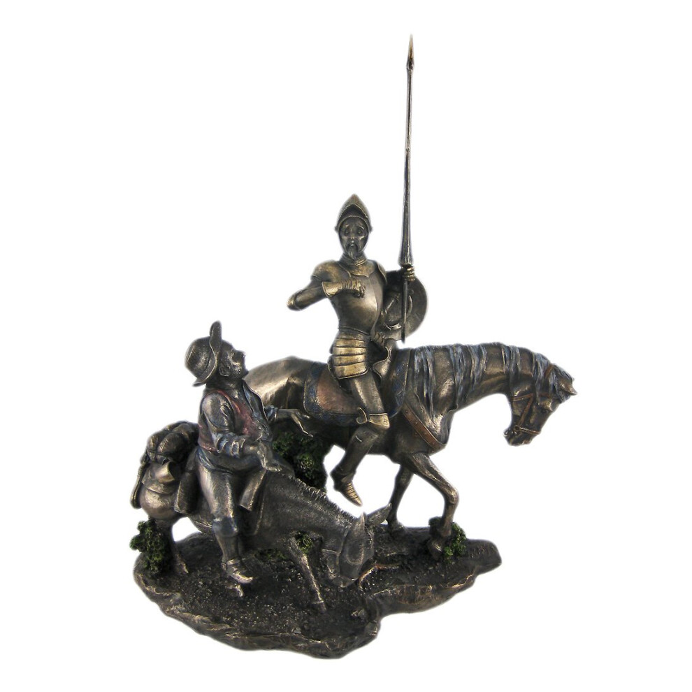Stealstreet 13.75-Inch Bronzehued Don Quixote And Sancho Panza On Horses Figure By Stealstreet (Home)-image