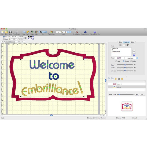 Oprogramowanie do haftowania Embrilliance Essentials dla komputerów Mac i PC 2