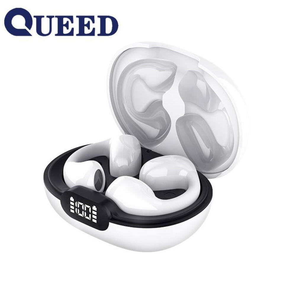 (white) The New Clip -ear Bluetooth Headset Semi -ear Earless Painless Wearing Wireless Sports Bluetooth Headset Battery Life