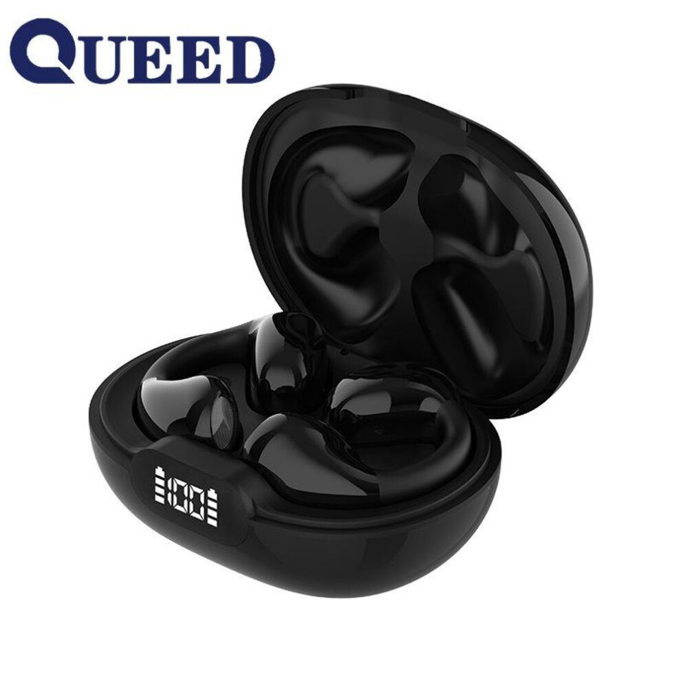 (black) The New Clip -ear Bluetooth Headset Semi -ear Earless Painless Wearing Wireless Sports Bluetooth Headset Battery Life