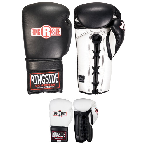 Guanti da boxe con lacci Ringside Imf Tech Sparring (neri, 14 once) 2