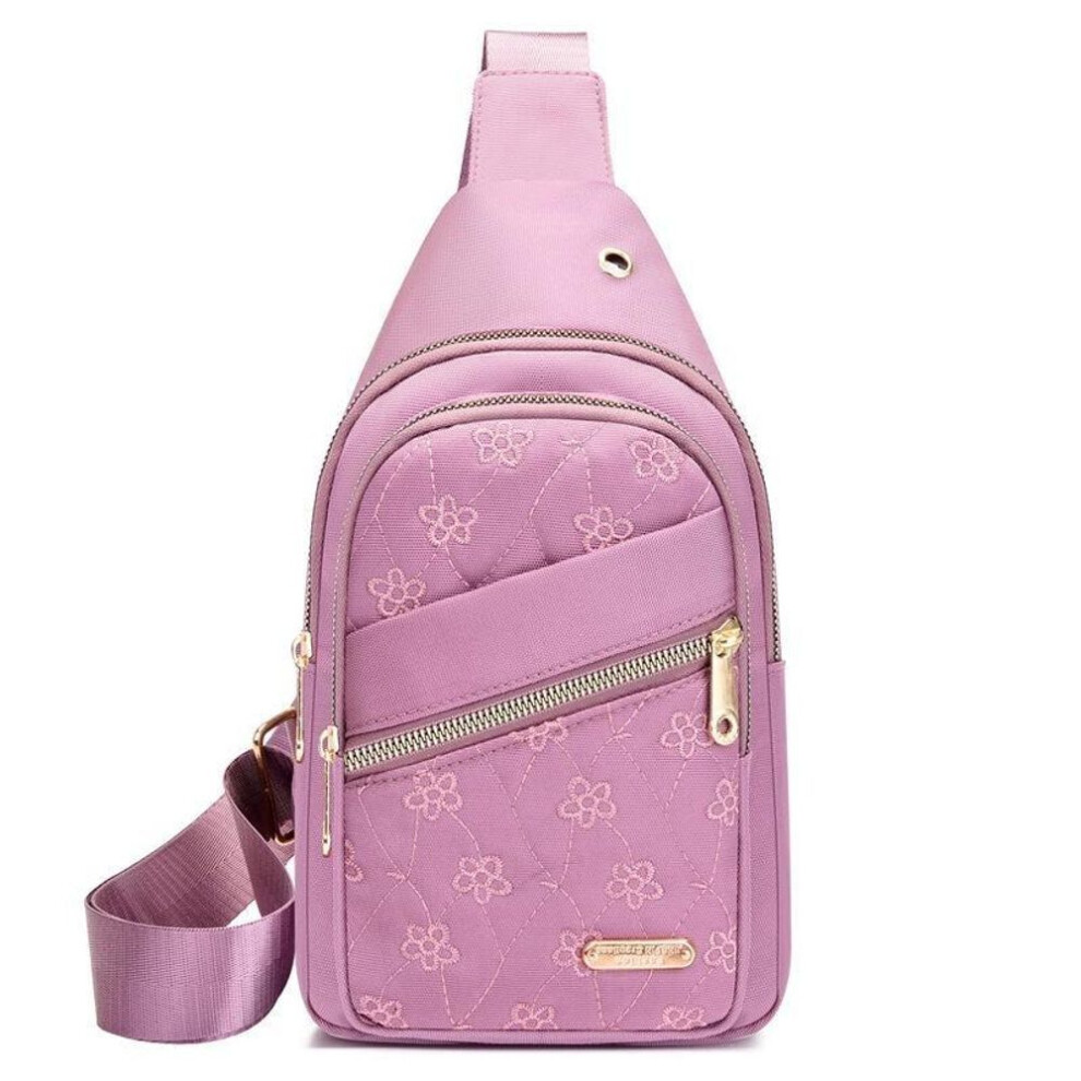 (pink) Women Small Sling Backpack LadiesChest Bag Daypack Crossbody Backpack for Travel Sports Running Hiking