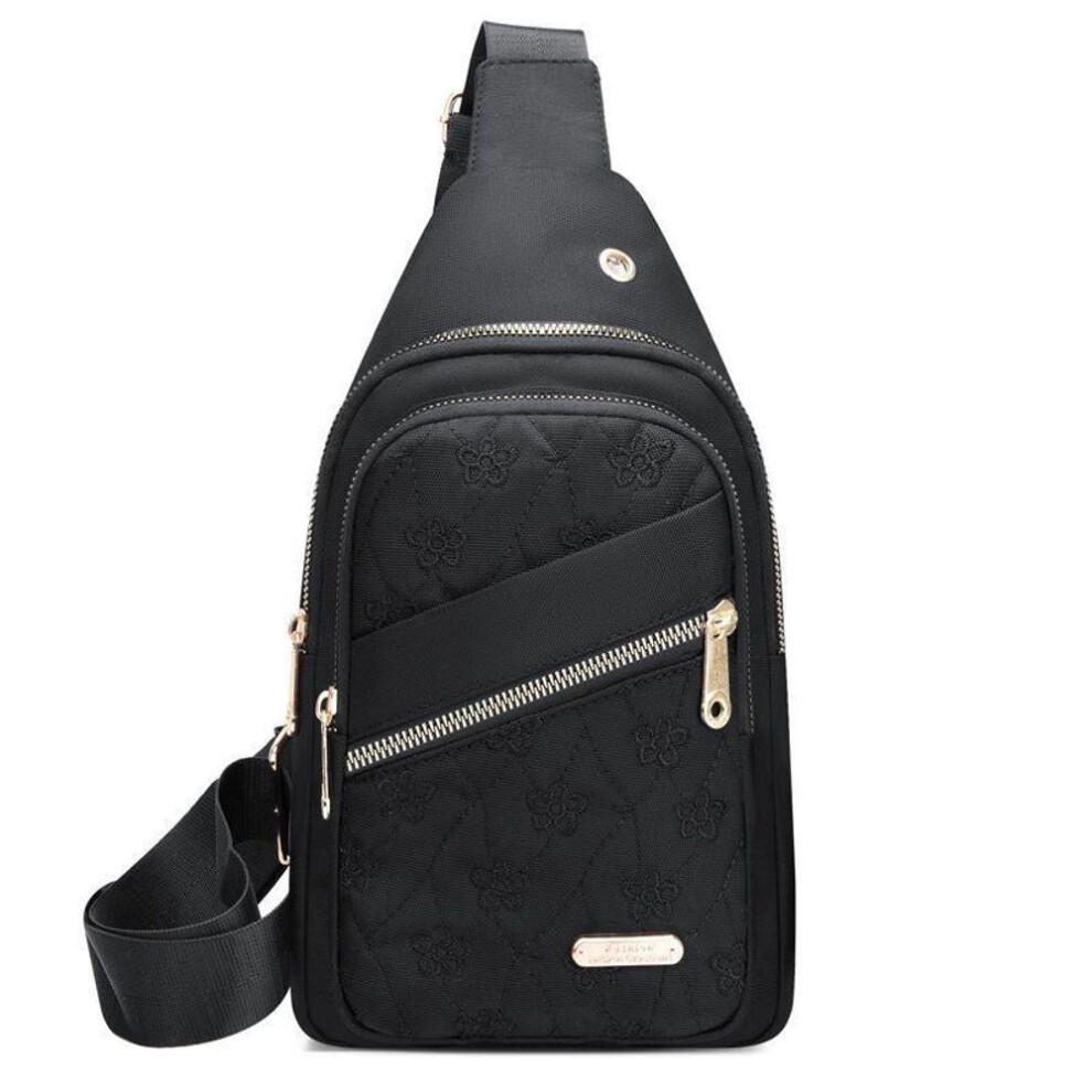 (black) Women Small Sling Backpack LadiesChest Bag Daypack Crossbody Backpack for Travel Sports Running Hiking