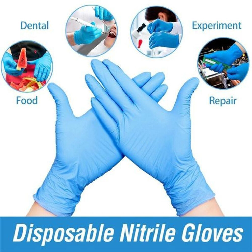 (black, 100PCS-XL) 100pcs Medical Gloves Rubber Nitrile Gloves Mechanic Disposable Comfortable