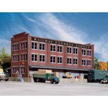 Sada Walthers Cornerstone Series Kit HO Scale Railway Express Agency (REA) Transfer Building 8 Grey