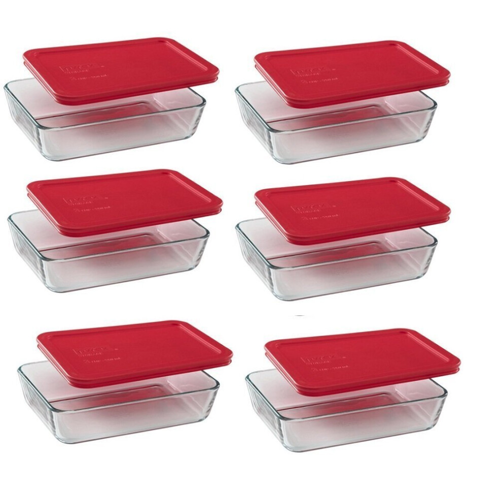 Recipiente Rectangular Para Almacenar Alimentos Pyrex De 3 Tazas-image