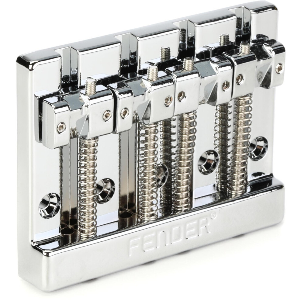 Fender HiMass 4-String Bass Bridge Assembly with Zinc Saddles - Chrome